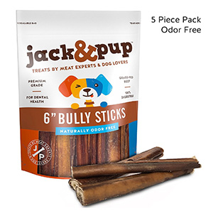 5. Jack&Pup Odor Free Bully Sticks 